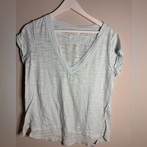 Free People We the Free Sundance Tee Womens Mint Green V-Neck Burnout Distressed